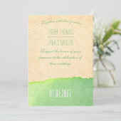 Styishの緑の水彩画の結婚式招待状 招待状 (スタンド正面)