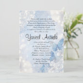 Style 18 Sky Blue Butterflies 招待状 (スタンド正面)