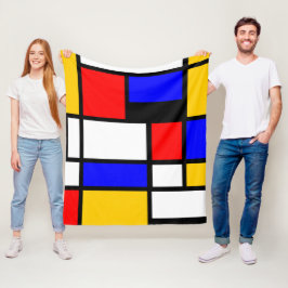 Style Art Mondrian フリースブランケット