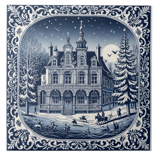 style delft hiver/Noël 2 タイル (正面)