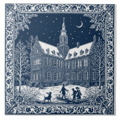 style Delft hiver/Noël 4 タイル (正面)