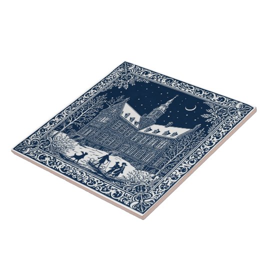 style Delft hiver/Noël 4 タイル (側面)