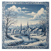 style Delft hiver/Noël 8 タイル (正面)