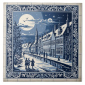 style Delft hiver/Noël 9 タイル (正面)