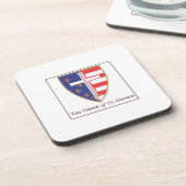 Style: Hard Plastic coasters with cork back - set  コースター (左側)