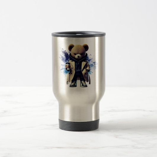 Style with Our Bold Urban Boss bear Designs トラベルマグ (中央)
