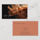 Styled Hair Salon Appointment Business Card 予約カード (正面/裏面)