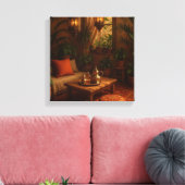  styled Moroccan boho キャンバスプリント (インサイチュ (リビング))