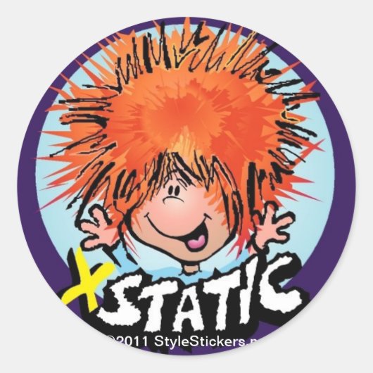 StyleStickersのXStatic™ ラウンドシール (正面)