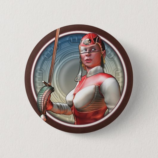 Stylinの宇宙の海賊円形ボタン 缶バッジ (正面)