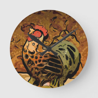 Stylinの鶏 ラウンド壁時計