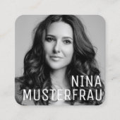 Stylische Foto Visitenkarten Vorlage - スクエア名刺 (正面)