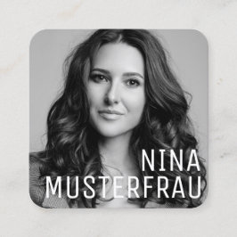 Stylische Foto Visitenkarten Vorlage -  スクエア名刺