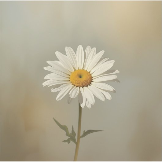 stylised blooming daisy paintings シール (正面)