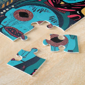 Stylised Patchwork of Skulls & Heads ジグソーパズル (側面)