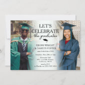 Stylish 2 Photo Joint Graduation Party 招待状 (正面)