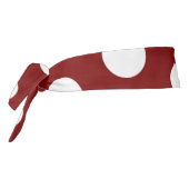 Stylish 35" Deep Red Headband with White Dot Acce タイヘッドバンド (回転270)