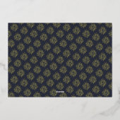 Stylish 3 Photo Collage Happy New Year! Real 箔シーズンカード (裏面)