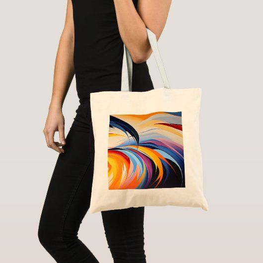 Stylish Abstract Art Canvas Tote Bag トートバッグ (正面(商品))