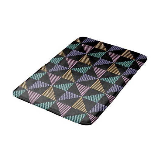 Stylish Abstract Geometric Print – Modern Trendy バスマット (アングル)