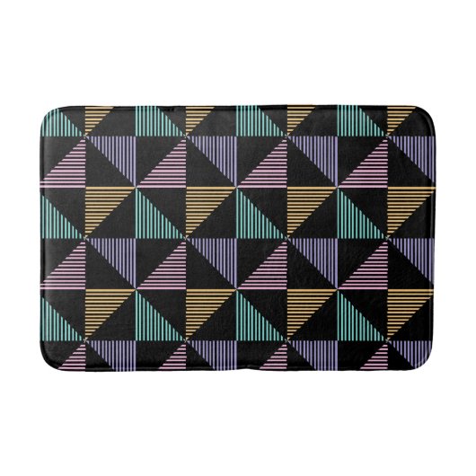 Stylish Abstract Geometric Print – Modern Trendy バスマット (正面)