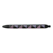 Stylish Abstract Geometric Print – Modern Trendy 黒ボールペン (正面)