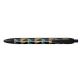 Stylish Abstract Geometric Print – Modern Trendy 黒ボールペン (裏面)