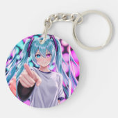 "Stylish Acrylic Circle Keychain  Durable " キーホルダー (裏面)