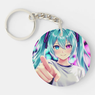 "Stylish Acrylic Circle Keychain  Durable " キーホルダー