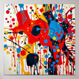 Stylish Aesthetic Abstract Art Water Color Poster ポスター