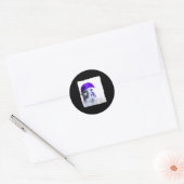 Stylish Ai Baby Holding Back Laugh Gigging Meme ラウンドシール (封筒)