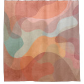Stylish and Colorful Artistic Pattern シャワーカーテン (正面)