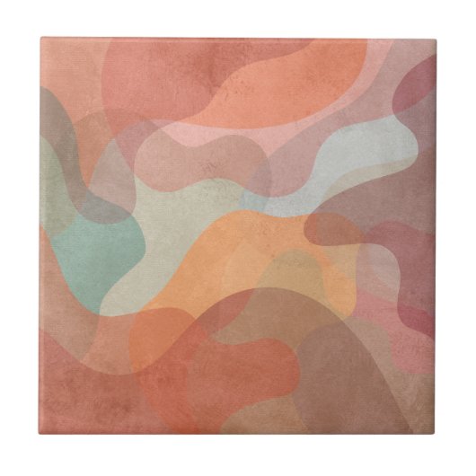 Stylish and Colorful Artistic Pattern タイル (正面)