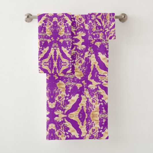Stylish and Elegant Gold Marble Texture pattern バスタオルセット (インサイチュ)