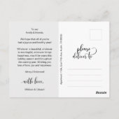 Stylish and Rustic, Merry Christmas Family Photo ポストカード (裏面)