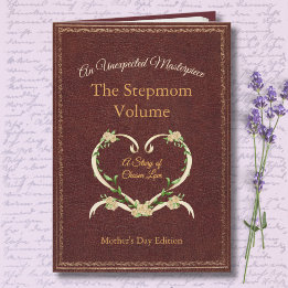 Stylish and Unique Stepmom Storybook Photo Card カード