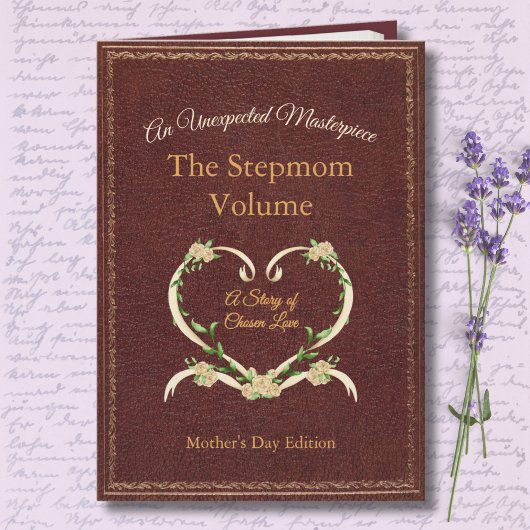 Stylish and Unique Stepmom Storybook Photo Card カード