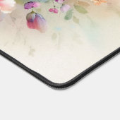 Stylish Aquarell Flowers Custom Name Monogram デスクマット (コーナー)