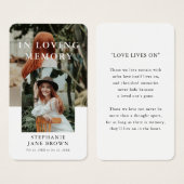 Stylish Arch 2 Photo Funeral Prayer Card (正面&裏面)