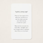 Stylish Arch 2 Photo Funeral Prayer Card (裏面)