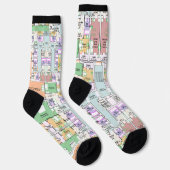 Stylish Architectural Blueprint Socks ソックス (右)