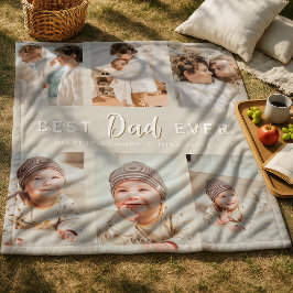 Stylish Best Dad Ever 6 Photo  フリースブランケット