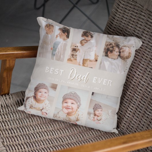 Stylish Best Dad Ever Throw Pillow クッション