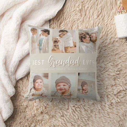 Stylish Best Grandad Ever 6 Photo クッション (ブランケット)