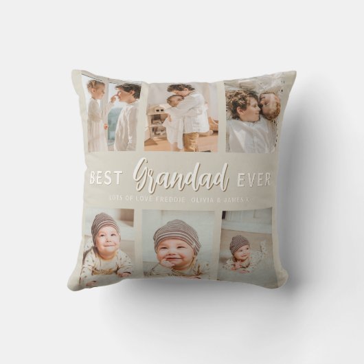 Stylish Best Grandad Ever 6 Photo  クッション (裏面)