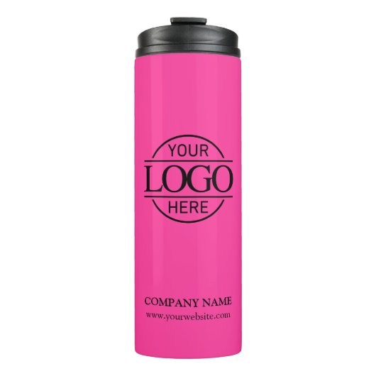 Stylish Bight Pink Branded Company Business Logo タンブラー (正面)