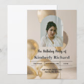 Stylish Birthday Invitation | Simple Custom Card 招待状 (正面/裏面)