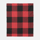 Stylish Black and Red Pattern Cozy Throw Blanket フリースブランケット (正面)