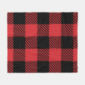 Stylish Black and Red Pattern Cozy Throw Blanket フリースブランケット (正面(横))