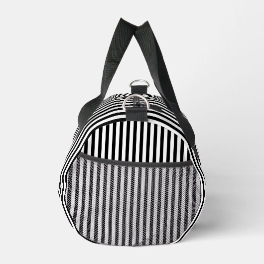 Stylish Black and White Pattern Weekend Duffle Bag ダッフルバッグ (右)